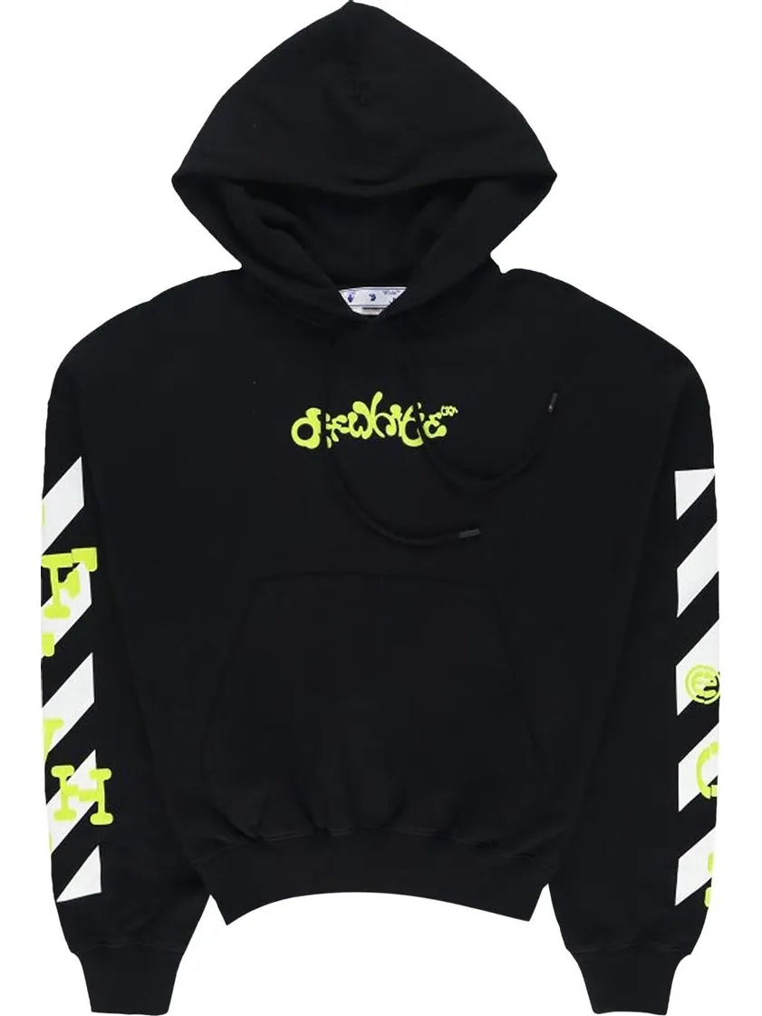 Худи Off-White Opposite Arrow Boxy Hoodie Black/Lime — изображение 1 из 2, черный