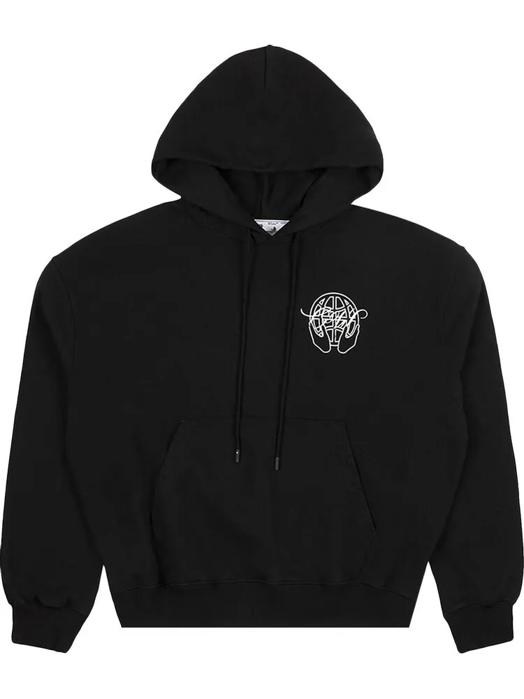 Худи Off-White Hand Arrow Boxy Hoodie 'Black/White' — изображение 1 из 2, черный