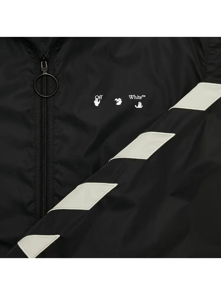 Мужская куртка Off-White Diag нейлоновая на молнии — изображение 3 из 3, черный