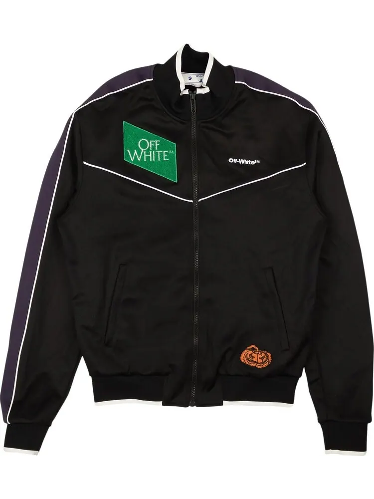 Ветровка Off-White Multilogo Slim Tracktop 'Black/White' — изображение 1 из 2, черный