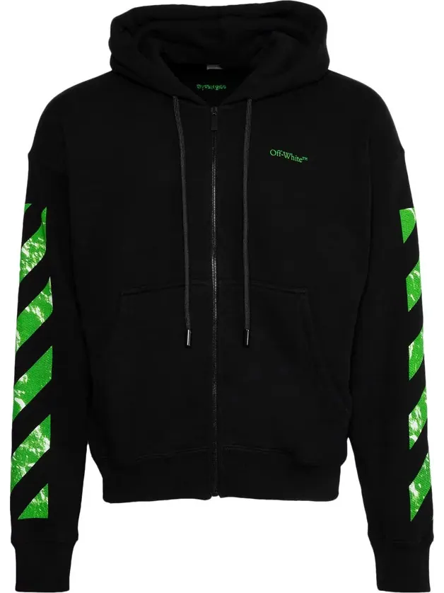 Худи Off-White Moon Cam Arrow Zip Skate — изображение 1 из 1, черный/зеленый