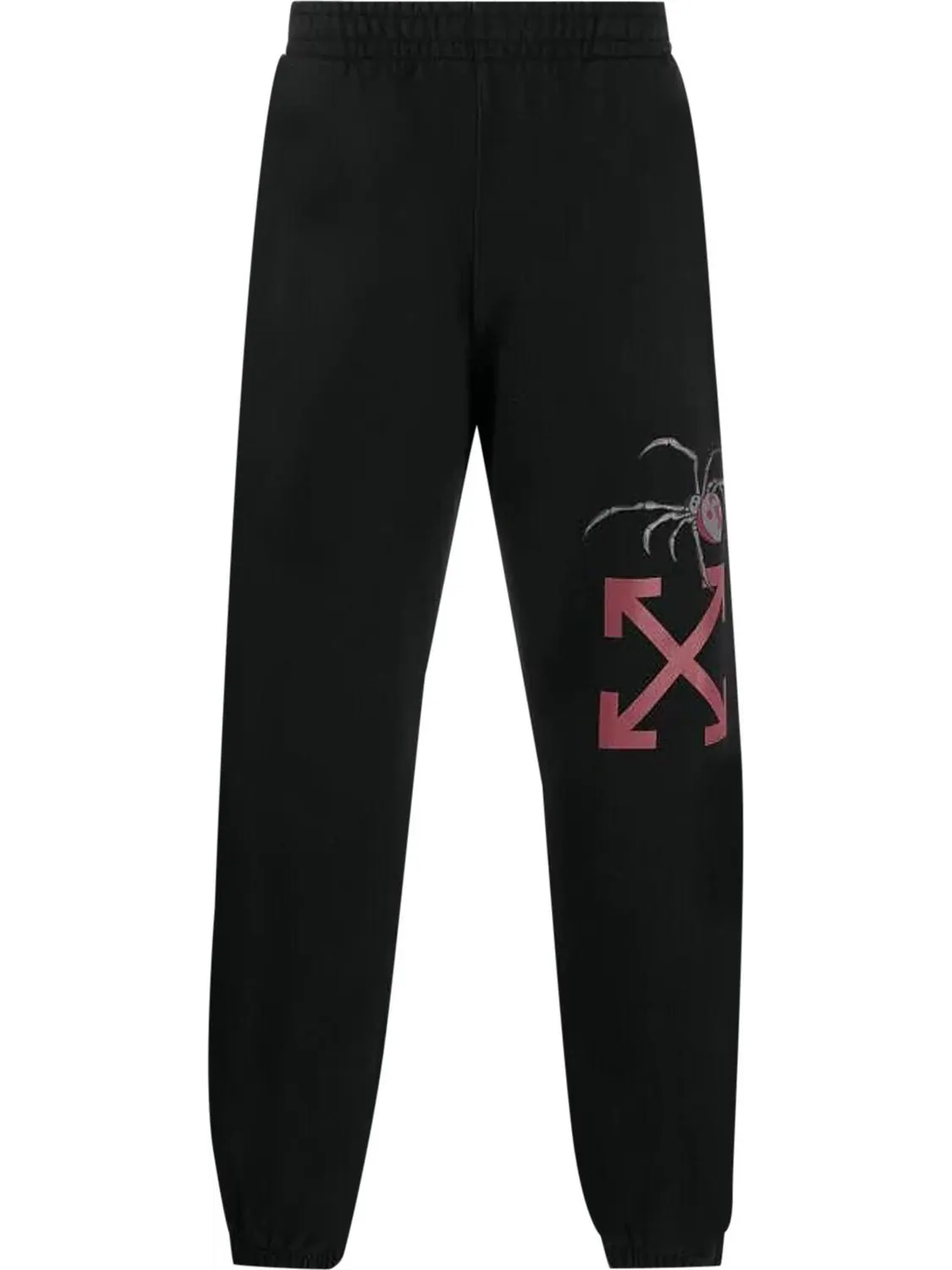 Спортивные брюки Off-White Arachno Arrow Short Sweatpant 'Black/Bordeaux' — изображение 1 из 1, черный