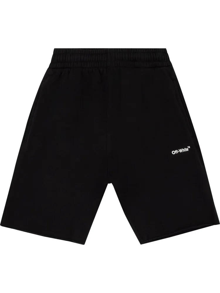 Спортивные шорты Off-White Diag Helvetica Sweatshort 'Black/White'