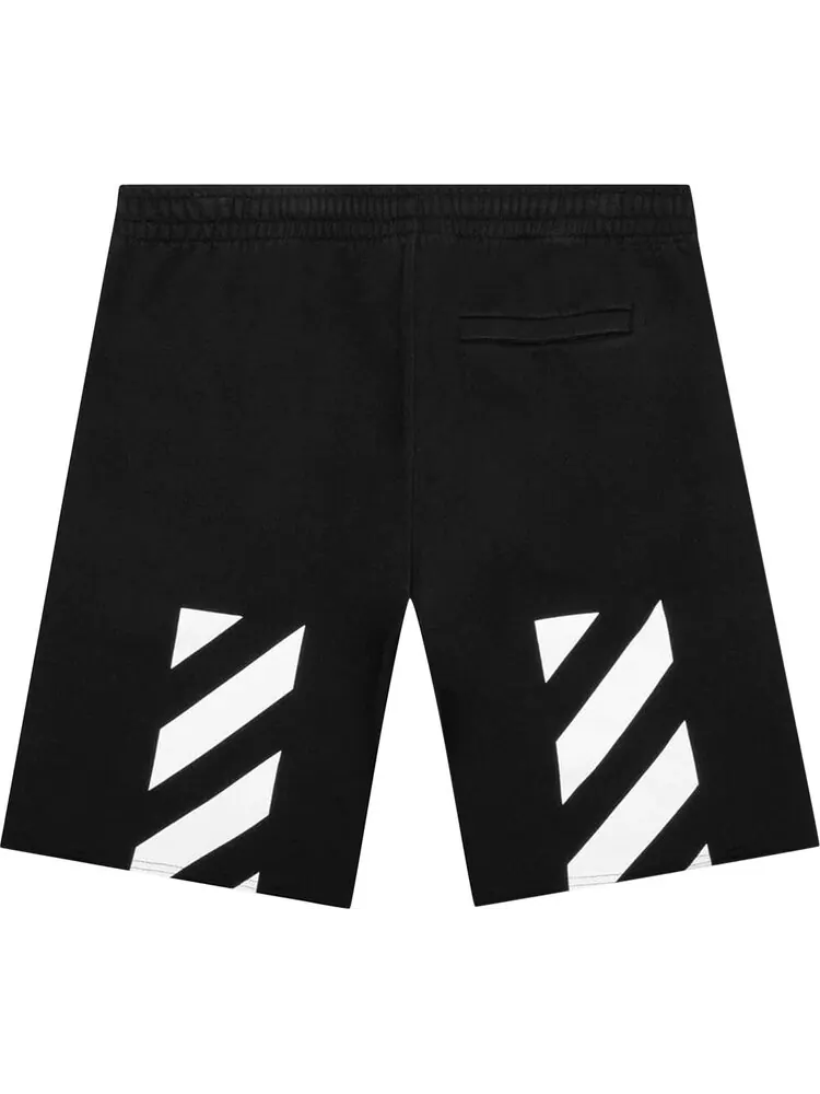 Спортивные шорты Off-White Diag Helvetica Sweatshort 'Black/White' — изображение 2 из 2, черный