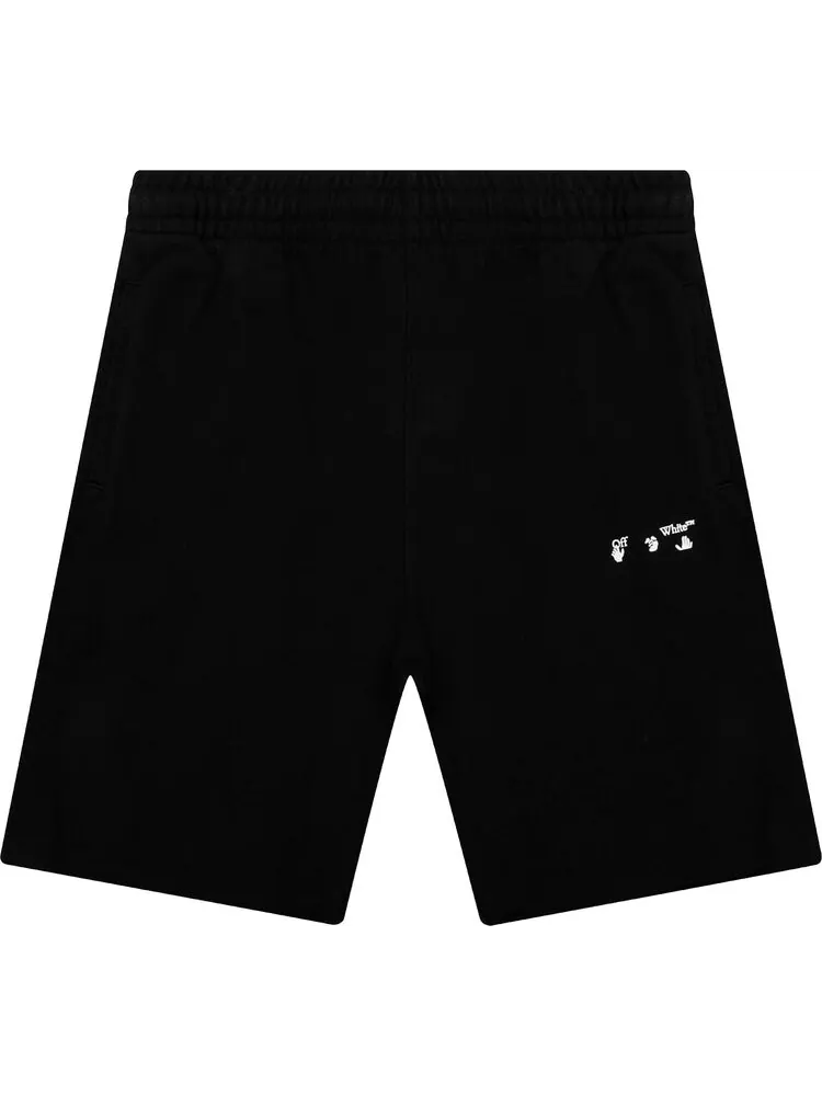 Спортивные шорты Off-White Logo Sweatshorts 'Black/White'