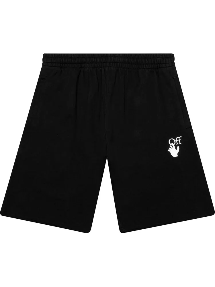 Спортивные шорты Off-White Marker Sweatshorts 'Black/Fuchsia'