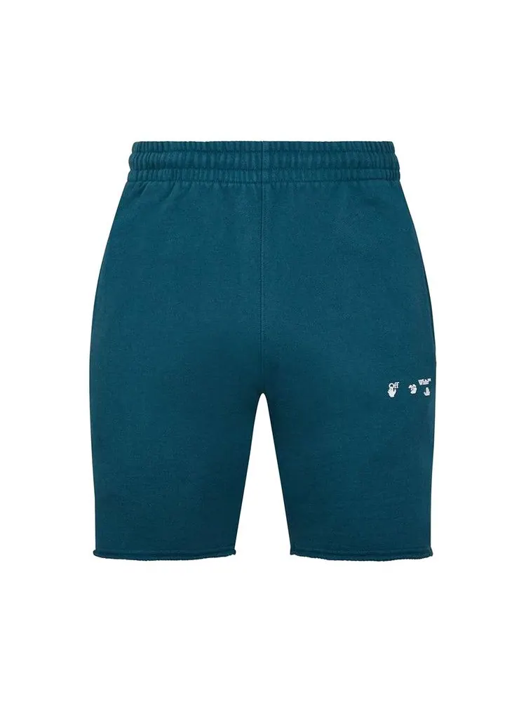 Спортивные шорты Off-White Logo Sweatshorts — изображение 1 из 1, зеленый