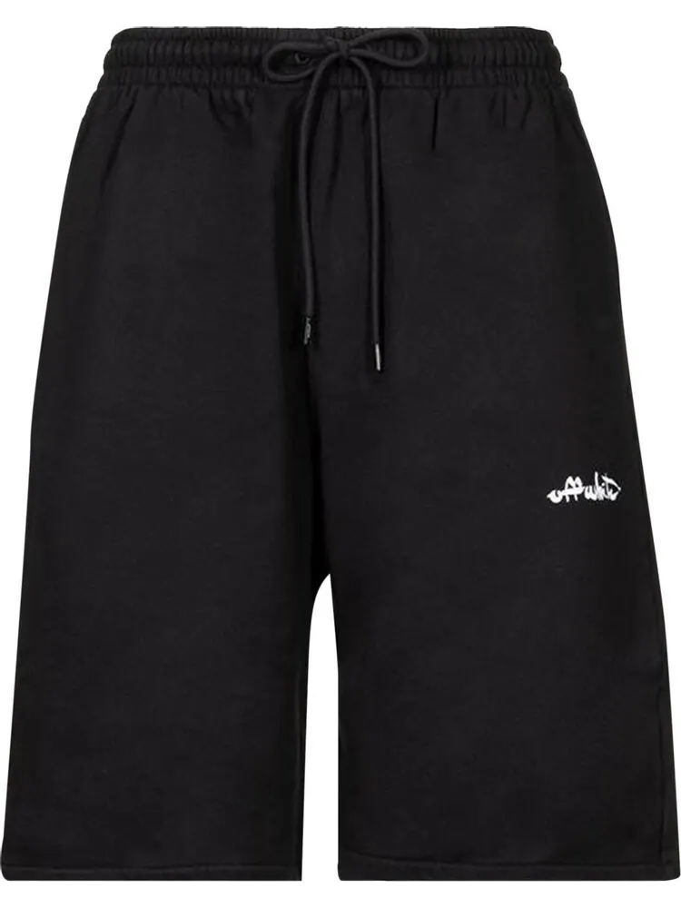 Спортивные шорты Off-White Paint Script Skate Sweatshort 'Black'
