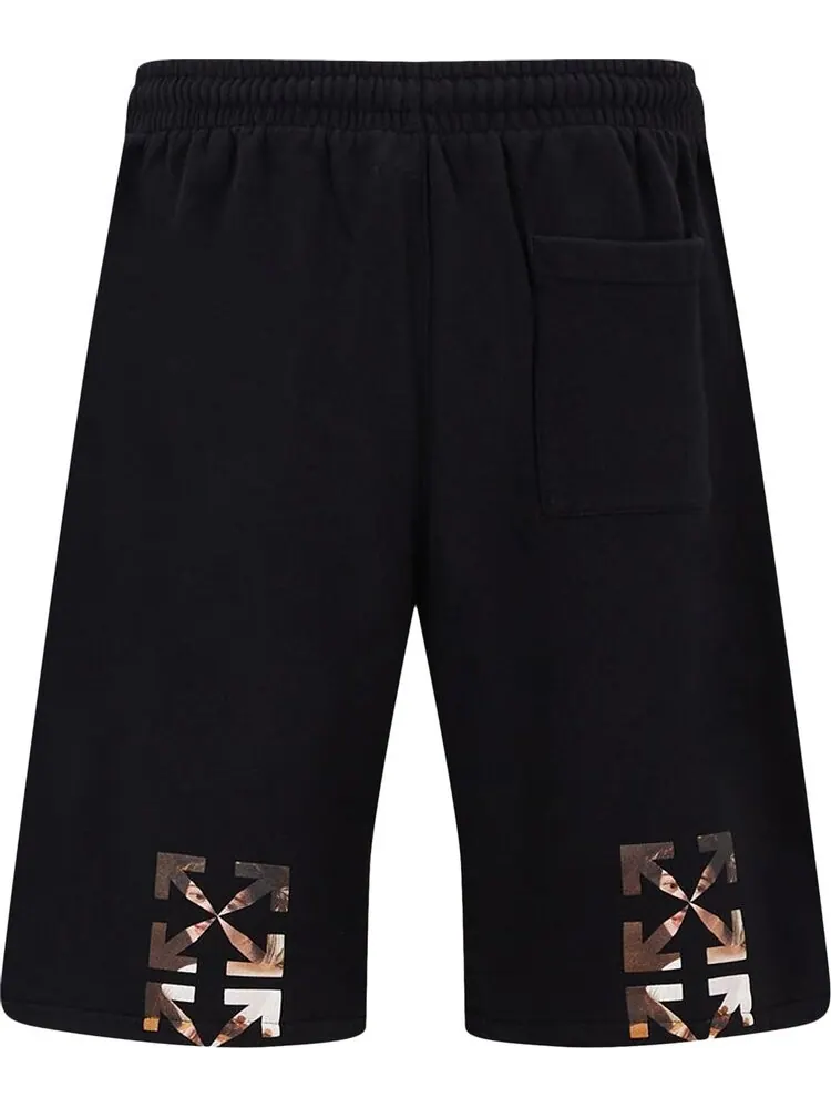 Спортивные шорты Off-White Caravaggio Lute Skate Sweatshort 'Black/White'