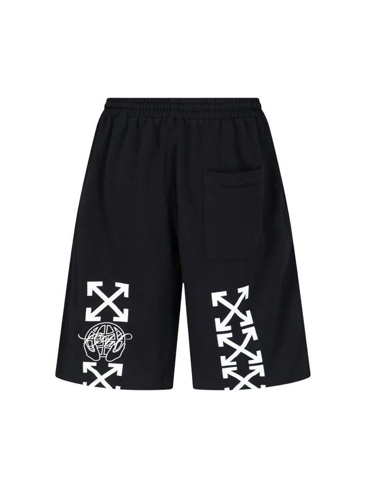 Спортивные шорты Off-White Exactly The Opposite Arrow Skate Sweatshorts — изображение 2 из 2, черный
