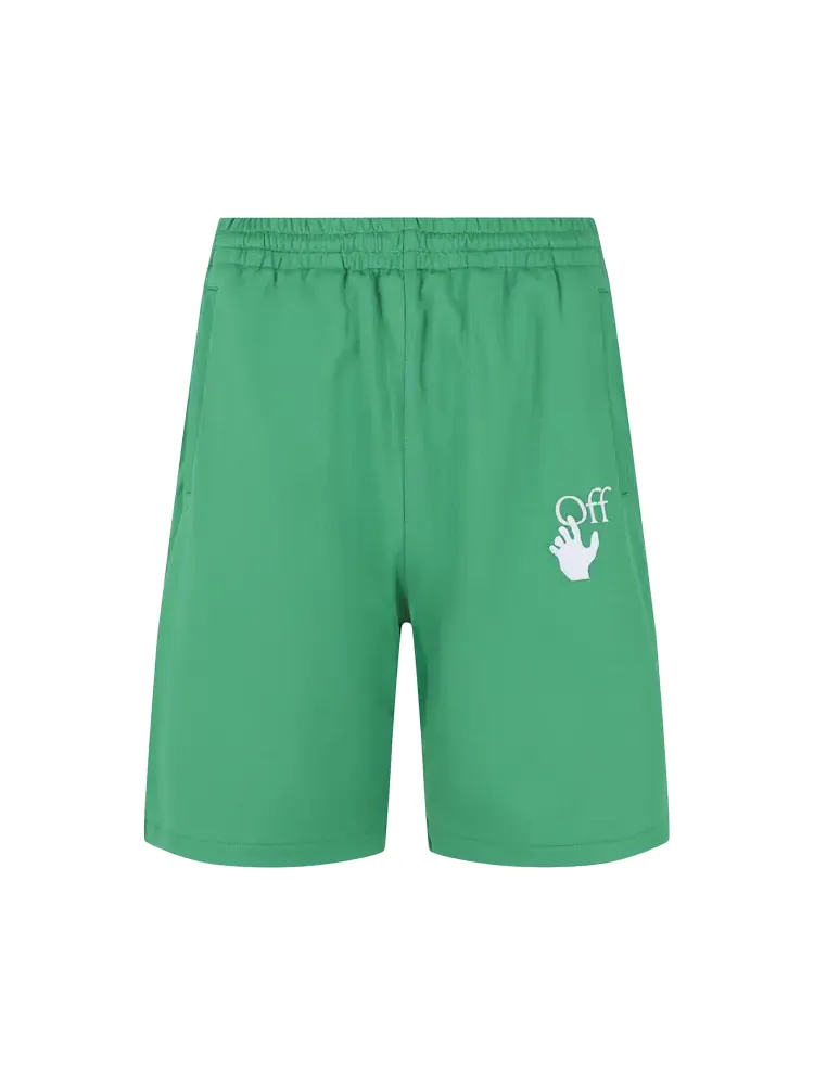 Шорты Off-White Hands Off Skate Track 'Green'