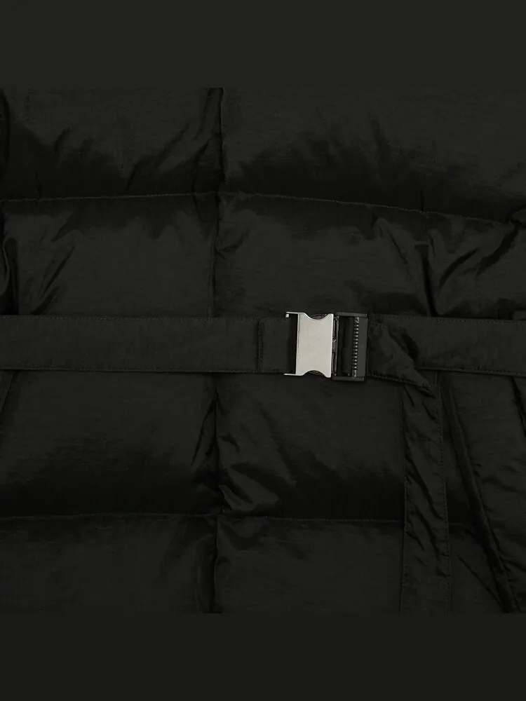 Пуховик Off-White Puffer Down Jacket 'Black/White' — изображение 3 из 3, черный