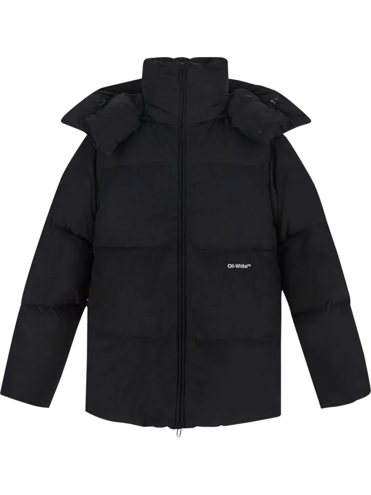 Пуховик Off-White Bounce Hooded Down Puffer 'Black/White'