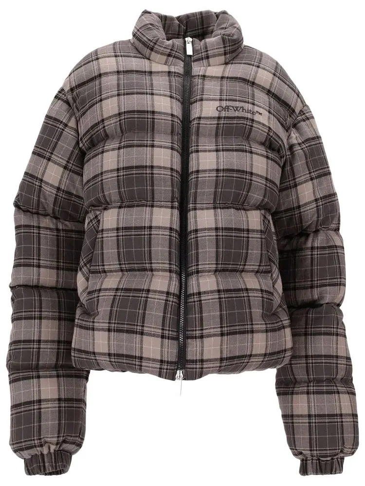Пуховая фланелевая куртка Off-White Spray Check