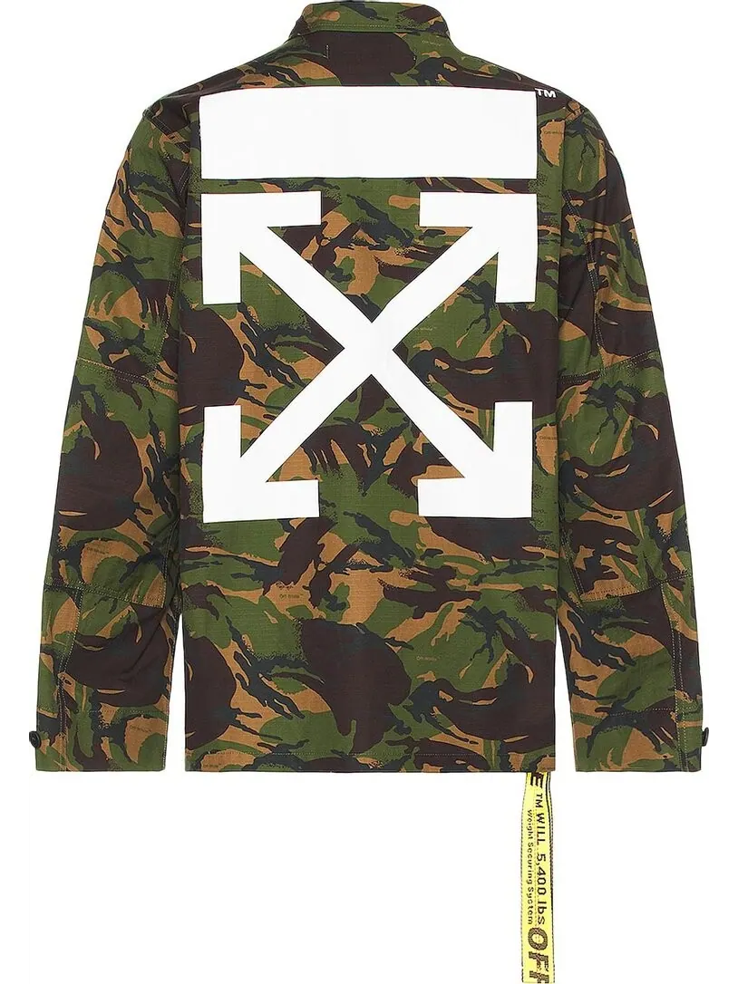 Куртка Off-White Camo Patch Field Jacket 'Army Green' — изображение 2 из 2, зеленый