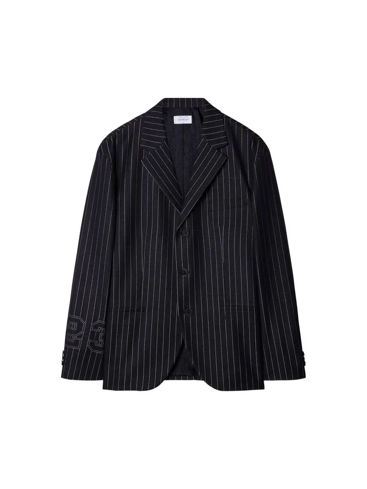 Блейзер Off-White 23 Print Pinstriped Blazer Multicolor — изображение 1 из 1, мульти