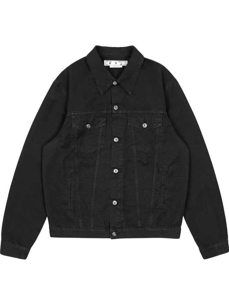 Куртка Off-White Wave Off Canvas Skate Jacket 'Black' — изображение 1 из 2, черный
