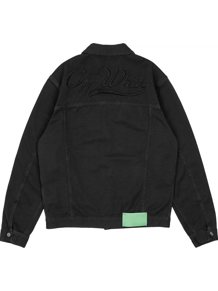 Куртка Off-White Wave Off Canvas Skate Jacket 'Black' — изображение 2 из 2, черный