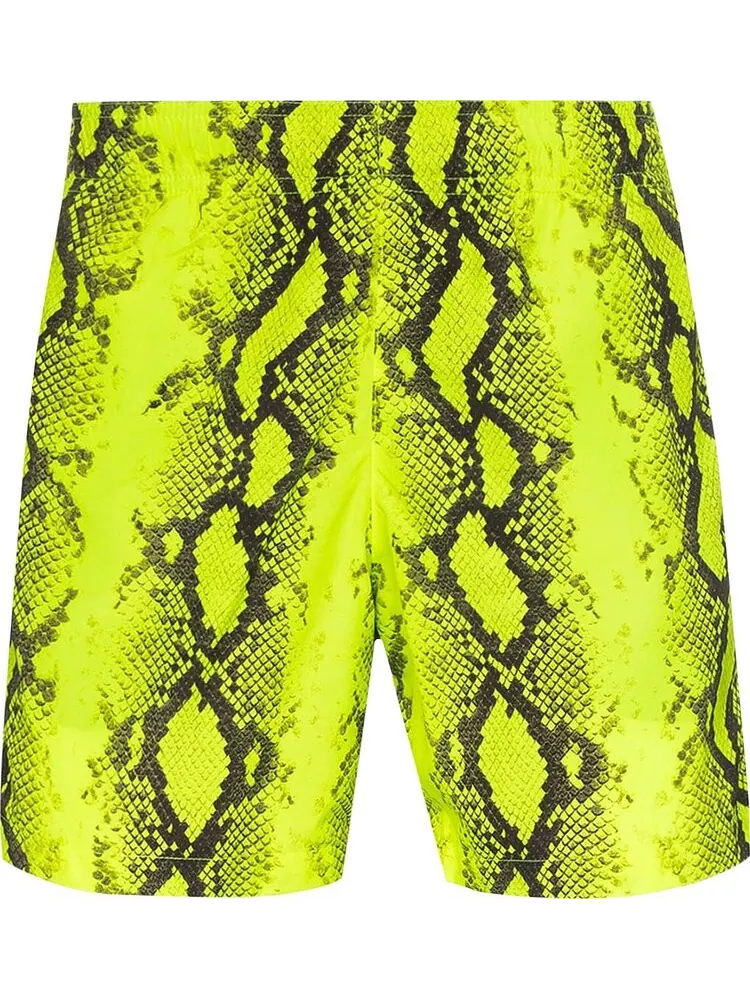 Шорты для плавания Off-White Snake Swimshorts 'Fluo Yellow' — изображение 1 из 1, желтый