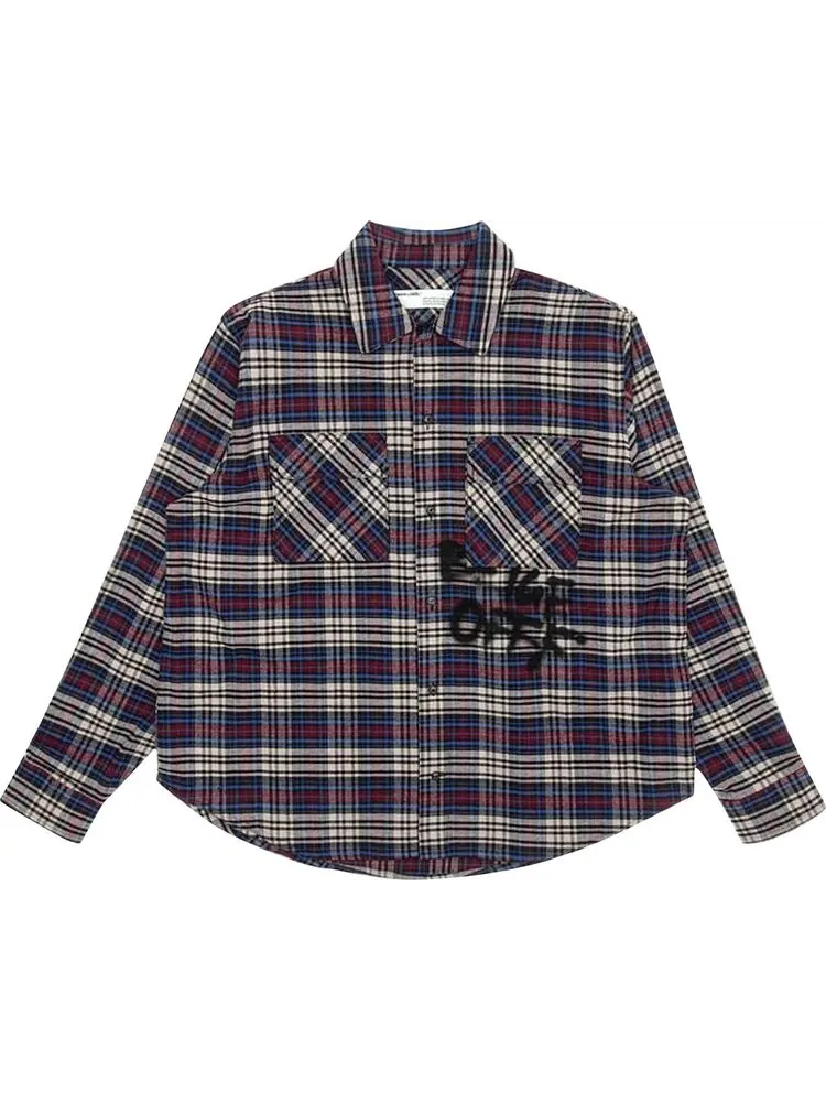 Рубашка Off-White Flannel Check Shirt 'Blue / Black' — изображение 1 из 3, синий
