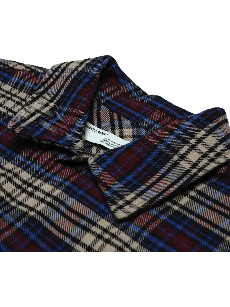 Рубашка Off-White Flannel Check Shirt 'Blue / Black' — изображение 3 из 3, синий
