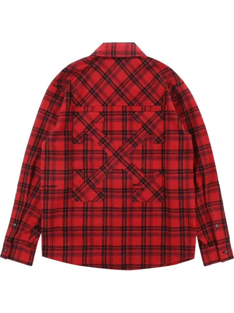 Рубашка Off-White Flannel Check Shirt 'Red' — изображение 2 из 2, красный