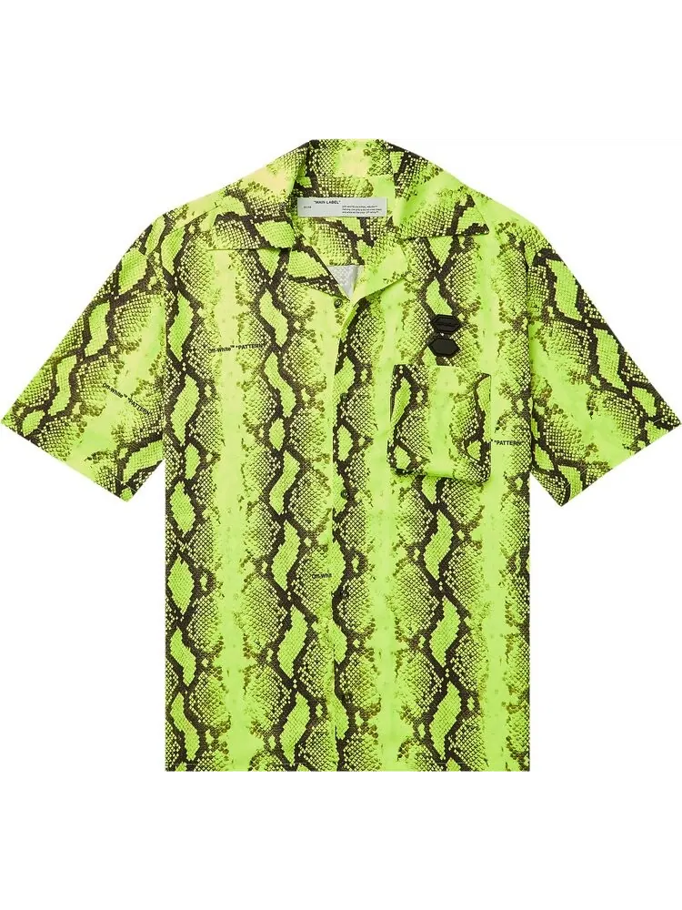 Рубашка Off-White Snake Holiday Shirt 'Yellow' — изображение 1 из 1, желтый
