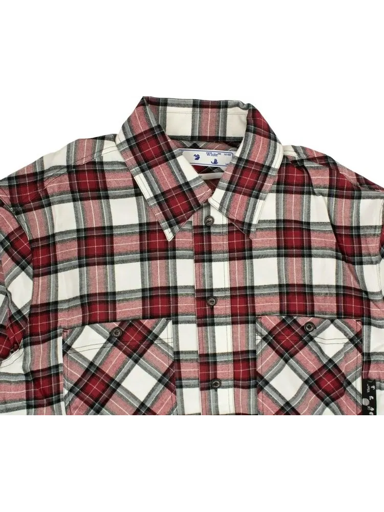 Рубашка Off-White Check Arrow Flannel Shirt 'Red' — изображение 3 из 3, красный