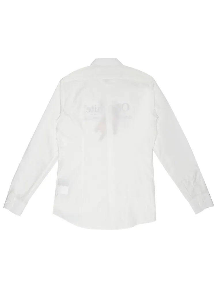 Рубашка Off-White Pascal Wet Floor Print Shirt 'White/Yellow' — изображение 2 из 3, белый