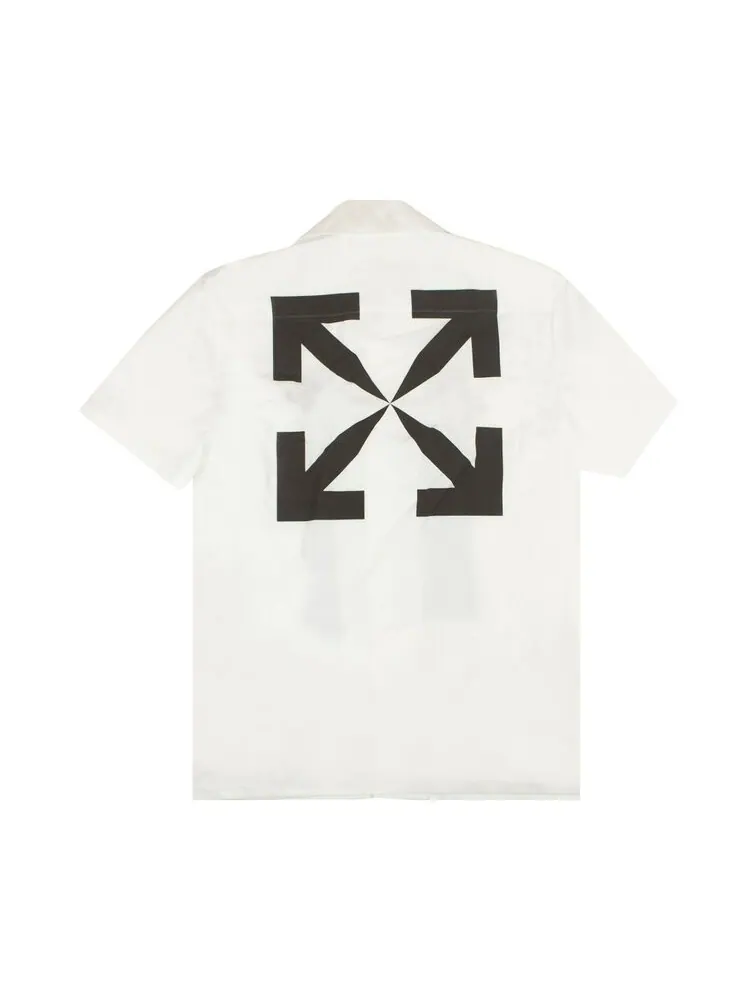 Рубашка Off-White La Gioconda Bowling Shirt 'White/Black' — изображение 2 из 2, белый