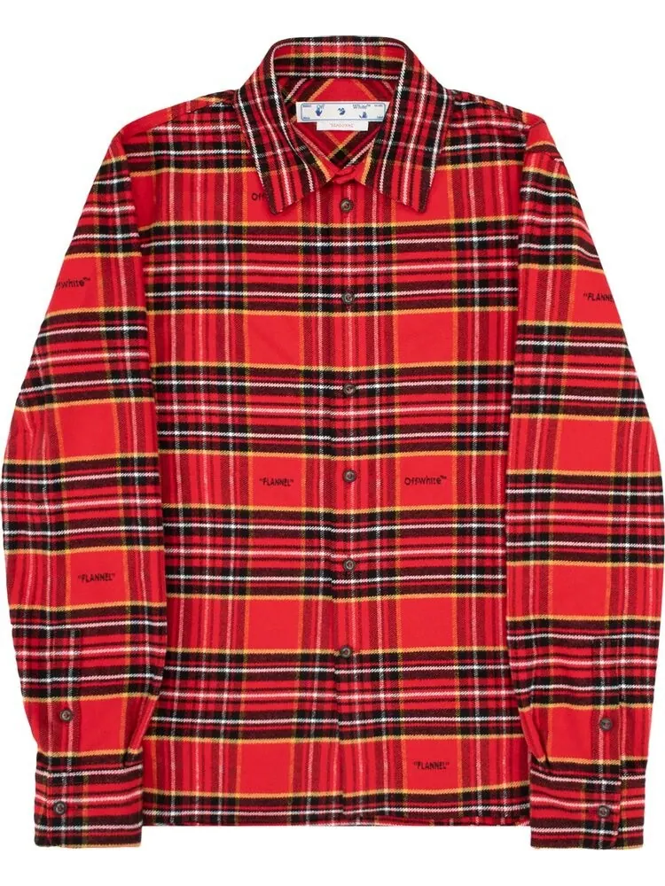 Рубашка Off-White Flannel Skate Shirt 'Red/Black' — изображение 1 из 1, красный