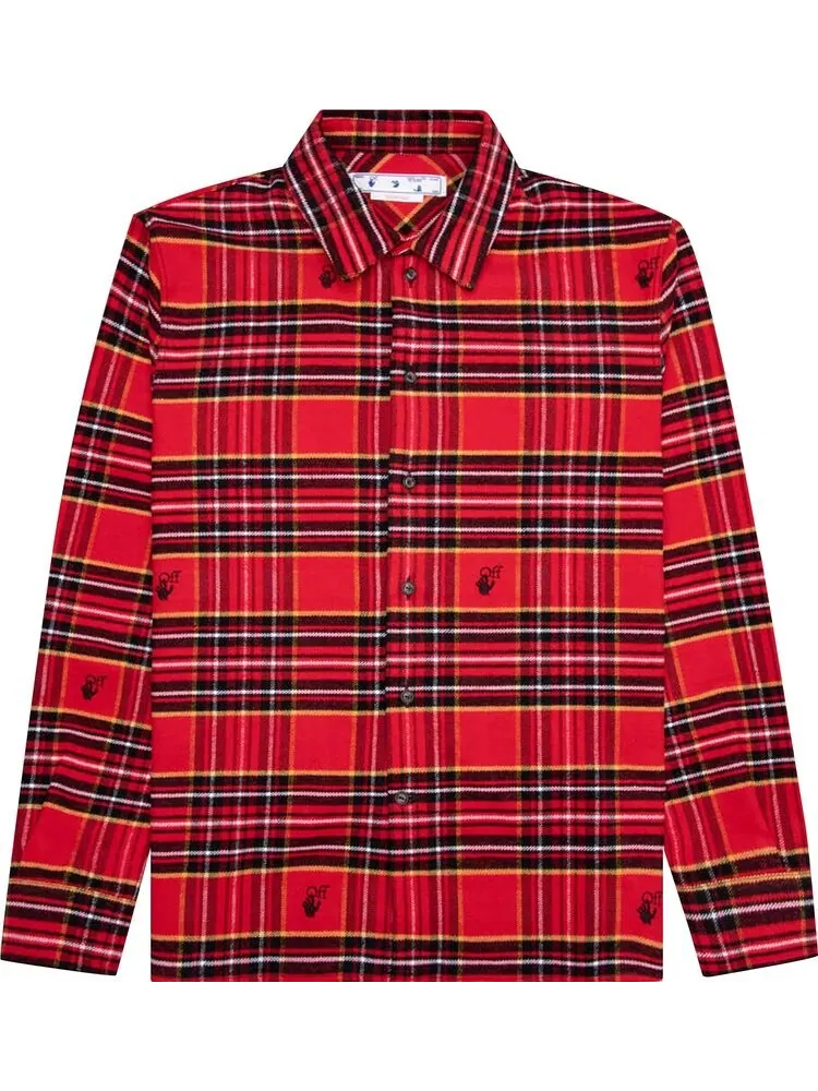 Рубашка Off-White Flannel Skate Shirt 'Red/Black' — изображение 1 из 2, красный