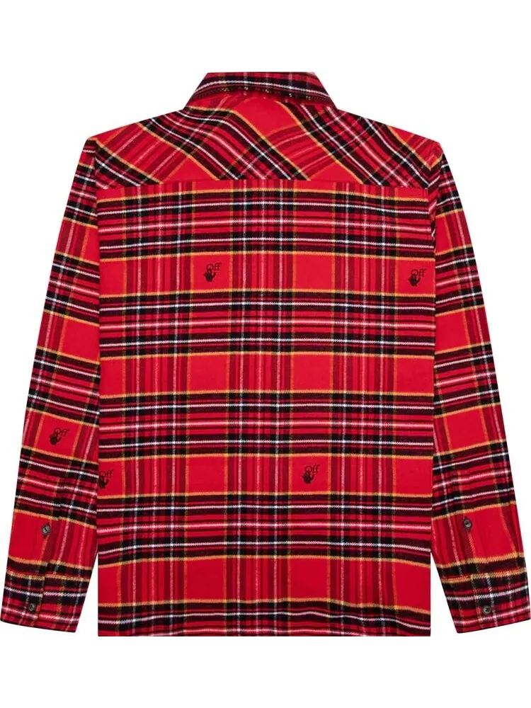 Рубашка Off-White Flannel Skate Shirt 'Red/Black' — изображение 2 из 2, красный