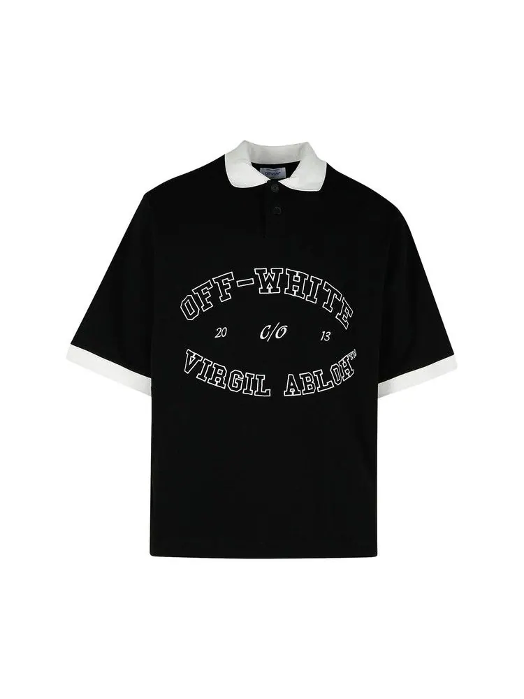 Поло Off-White College Short-Sleeve Polo — изображение 1 из 1, черный/белый