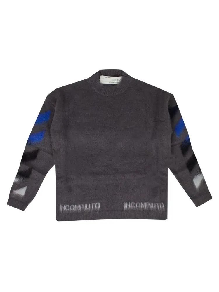 Топ Off-White Diag Brushed Knitwear — изображение 1 из 2, серый