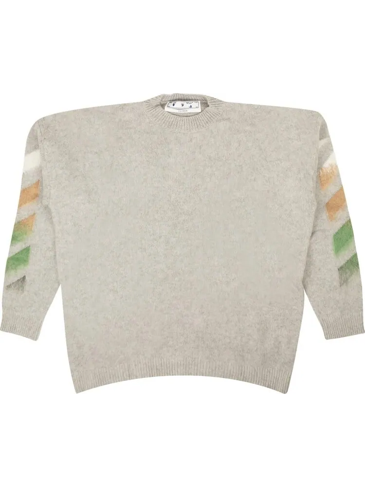 Свитер Off-White Diag Brushed Sweater 'Grey'