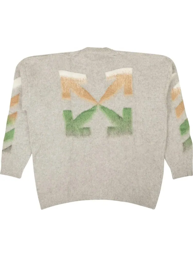 Свитер Off-White Diag Brushed Sweater 'Grey' — изображение 2 из 2, серый