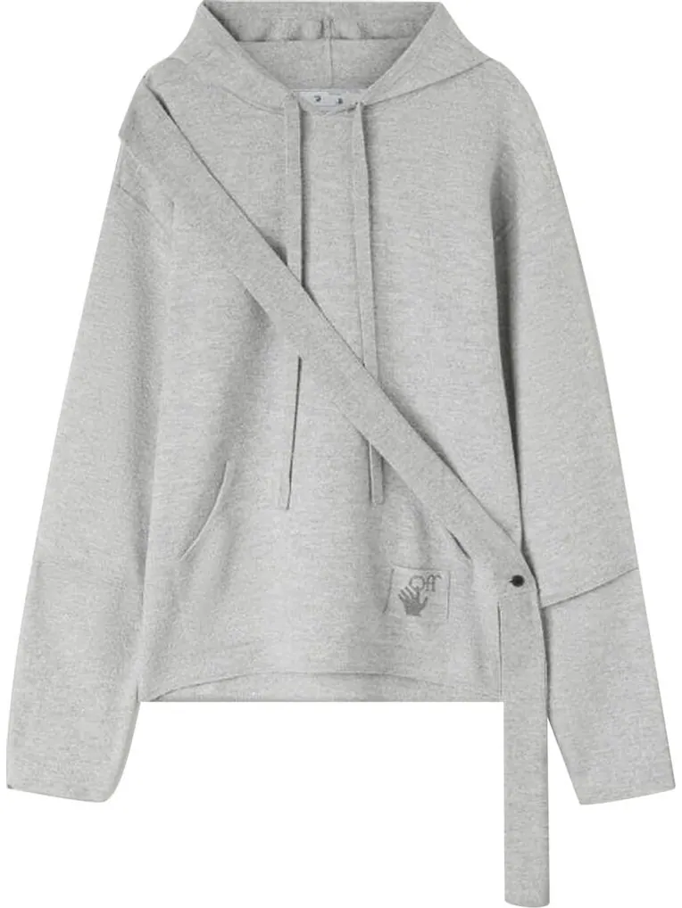 Худи Off-White Easybreezy Band Knit Hoodie 'Medium Grey' — изображение 1 из 1, серый