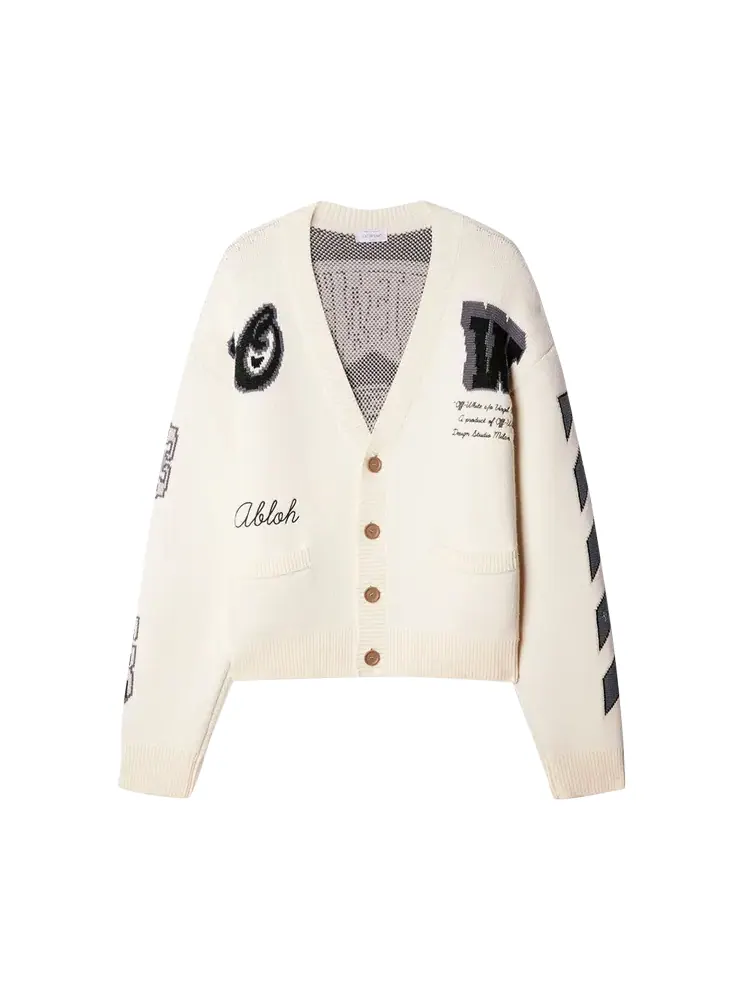 Кардиган Off-White Varsity Knit 'Cream/Black'