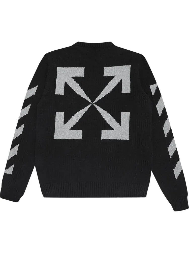 Свитер Off-White Arrow Crewneck Sweater 'Black/High Rise' — изображение 2 из 3, черный