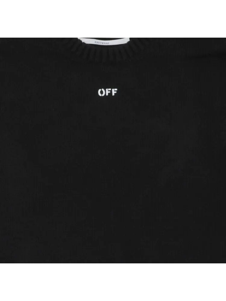 Свитер Off-White Arrow Crewneck Sweater 'Black/High Rise' — изображение 3 из 3, черный