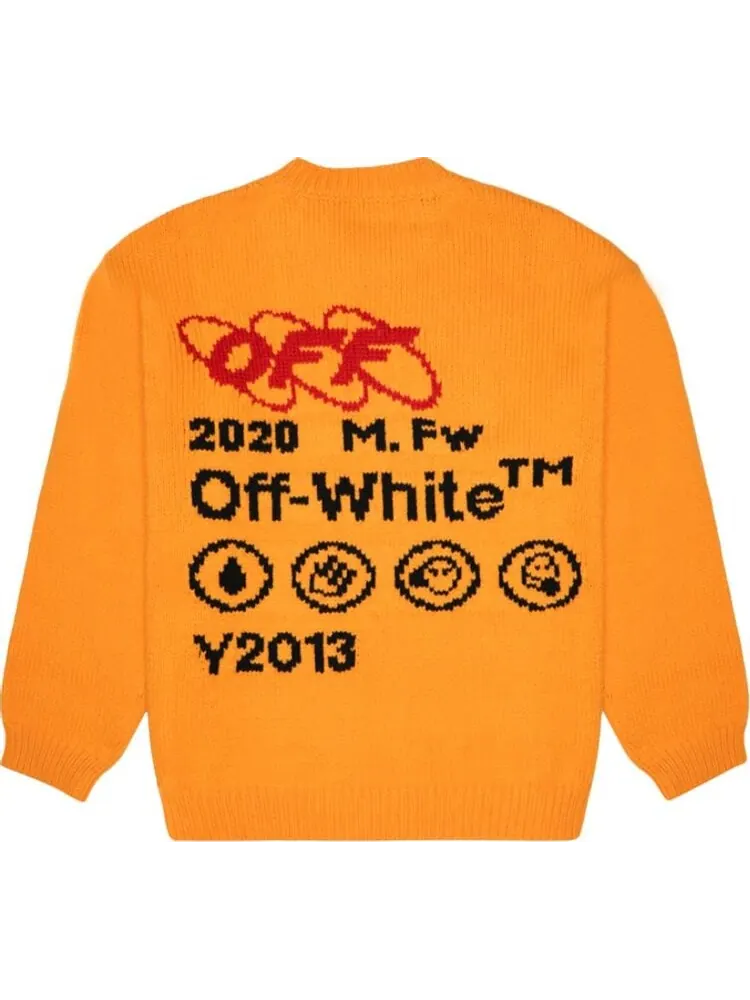 Толстовка Off-White Industrial Y013 Knit Crewneck 'Yellow' — изображение 2 из 3, желтый