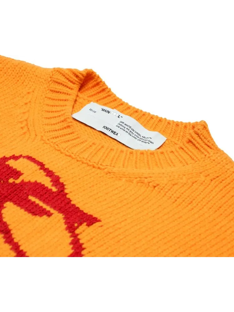 Толстовка Off-White Industrial Y013 Knit Crewneck 'Yellow' — изображение 3 из 3, желтый