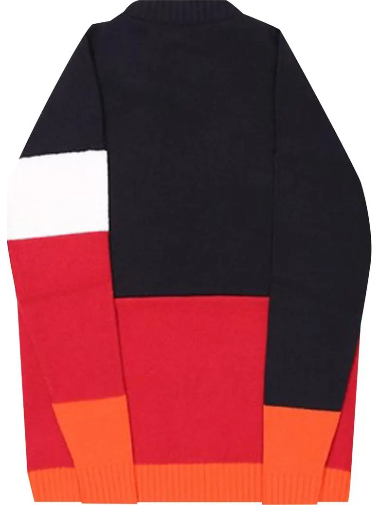 Толстовка Off-White Color Block Off Crewneck 'Blue/Red' — изображение 2 из 2, синий