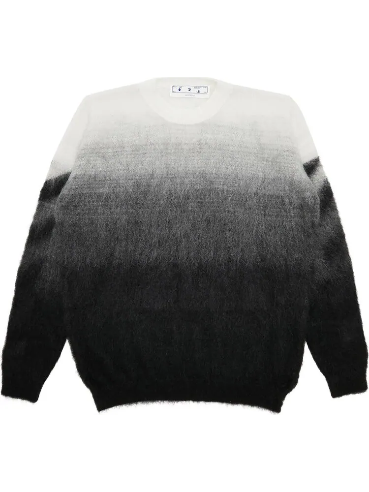 Толстовка Off-White Diag Brushed Knit Crewneck 'Black' — изображение 1 из 3, черный