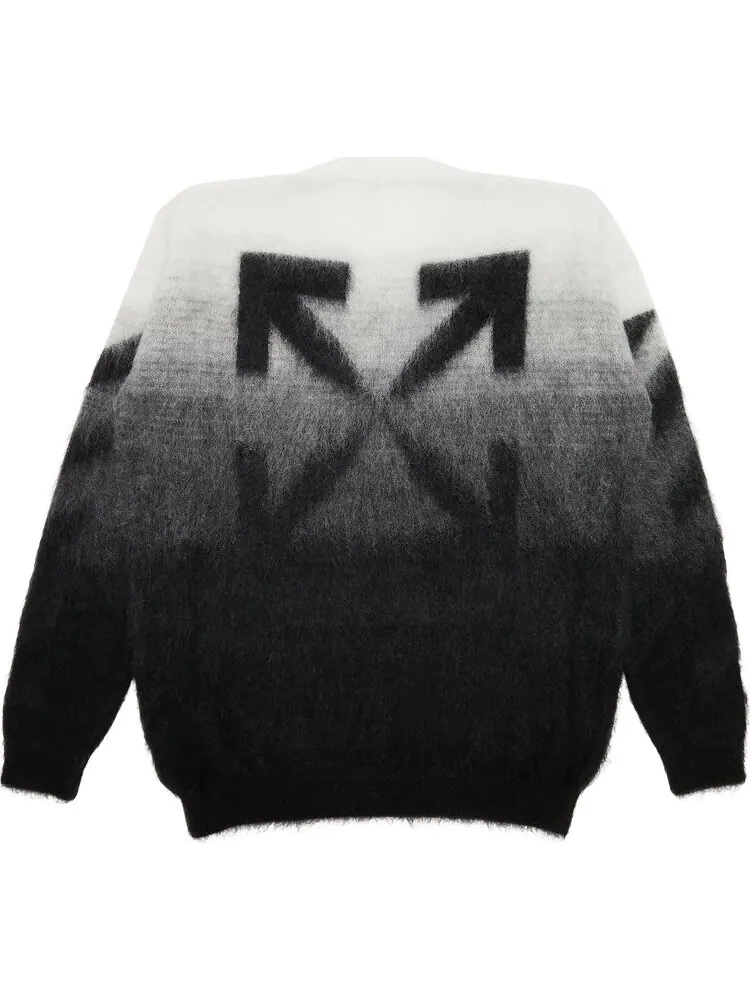 Толстовка Off-White Diag Brushed Knit Crewneck 'Black' — изображение 2 из 3, черный