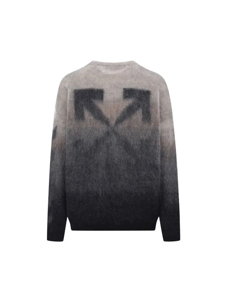 Свитер Off-White Diag Brushed Knit Crew — изображение 2 из 3, темный песочный/черный