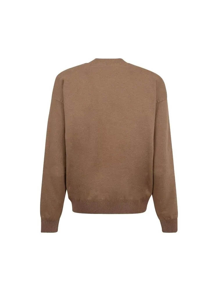 Толстовка Off-White Stretch Cotton Crewneck Camel — изображение 2 из 2, верблюжий