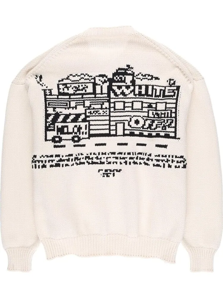 Толстовка Off-White Graffiti Zine Crewneck 'Off White' — изображение 2 из 2, бежевый