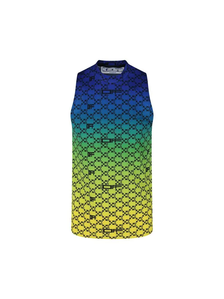 Топ Off-White Athl Monogram Tank — изображение 1 из 2, мульти/черный